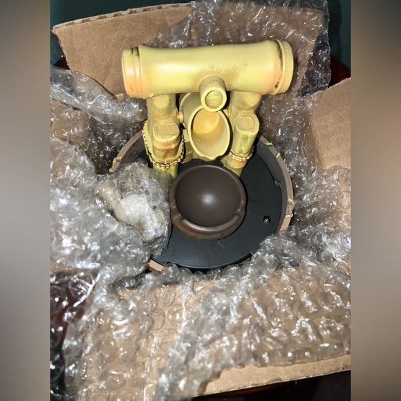 Tipping Bamboo Water Fountain with River Stones